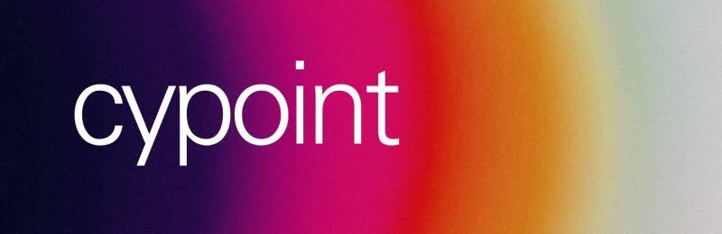 Cypoint gradient med stor vit cypoint logotyp